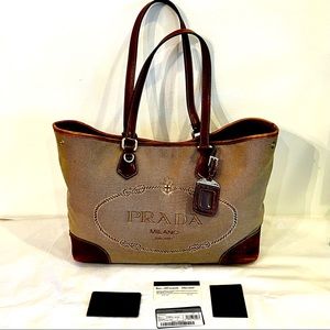 Prada Authentic Vintage With Canvas and Leather